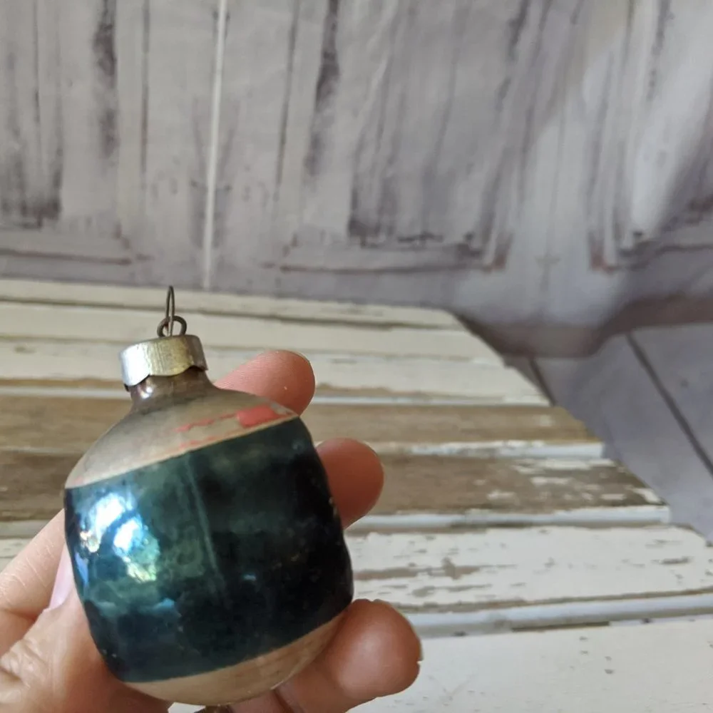 Antique Christmas‎ Tree Holiday Ornament 3 In. Blue